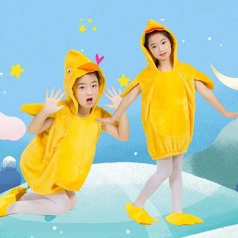 Детские костюмы для косплея и Хэллоуина желтые колышки утка животные обувь чулки