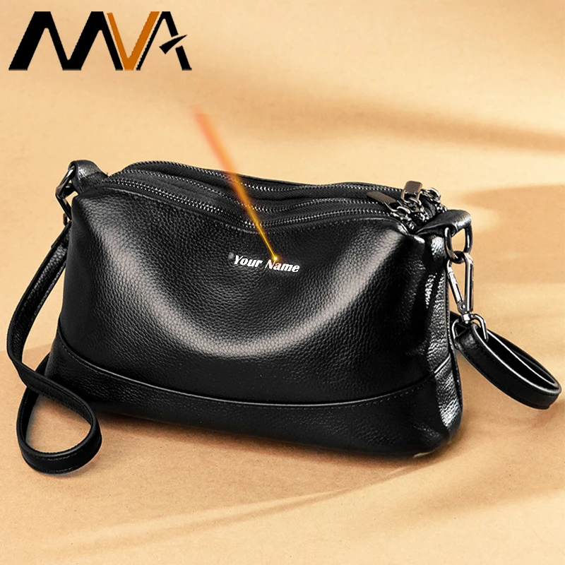 Купи MVA Women's Genuine Leather Bag Female Luxury Shoulder Messenger Bag Woman Ladies Tote Crossbody Hand Bags For Women Bolso 2023 за 1,431 рублей в магазине AliExpress