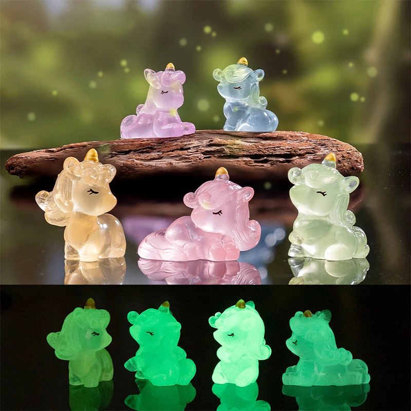 Миниатюрные светящиеся единороги из канифоли | AliExpress