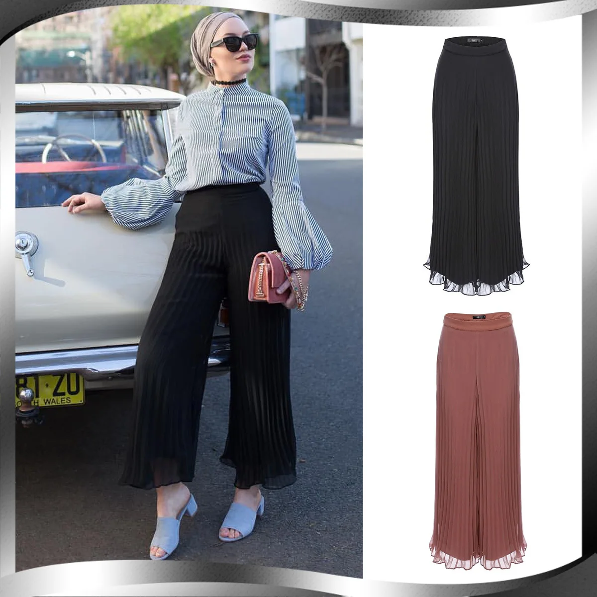 Шифоновые брюки с широкими штанинами, женская мусульманская одежда Jilbeb, хиджаб, платье Caftan Marocain, брюки, хиджаб, халат, скромная одежда, кафта...