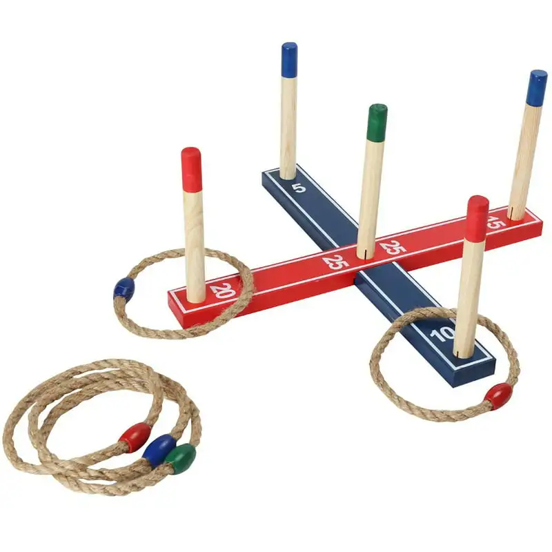 

Quoits - Wooden Ring Toss - indoor or outdoor yard for adults & family