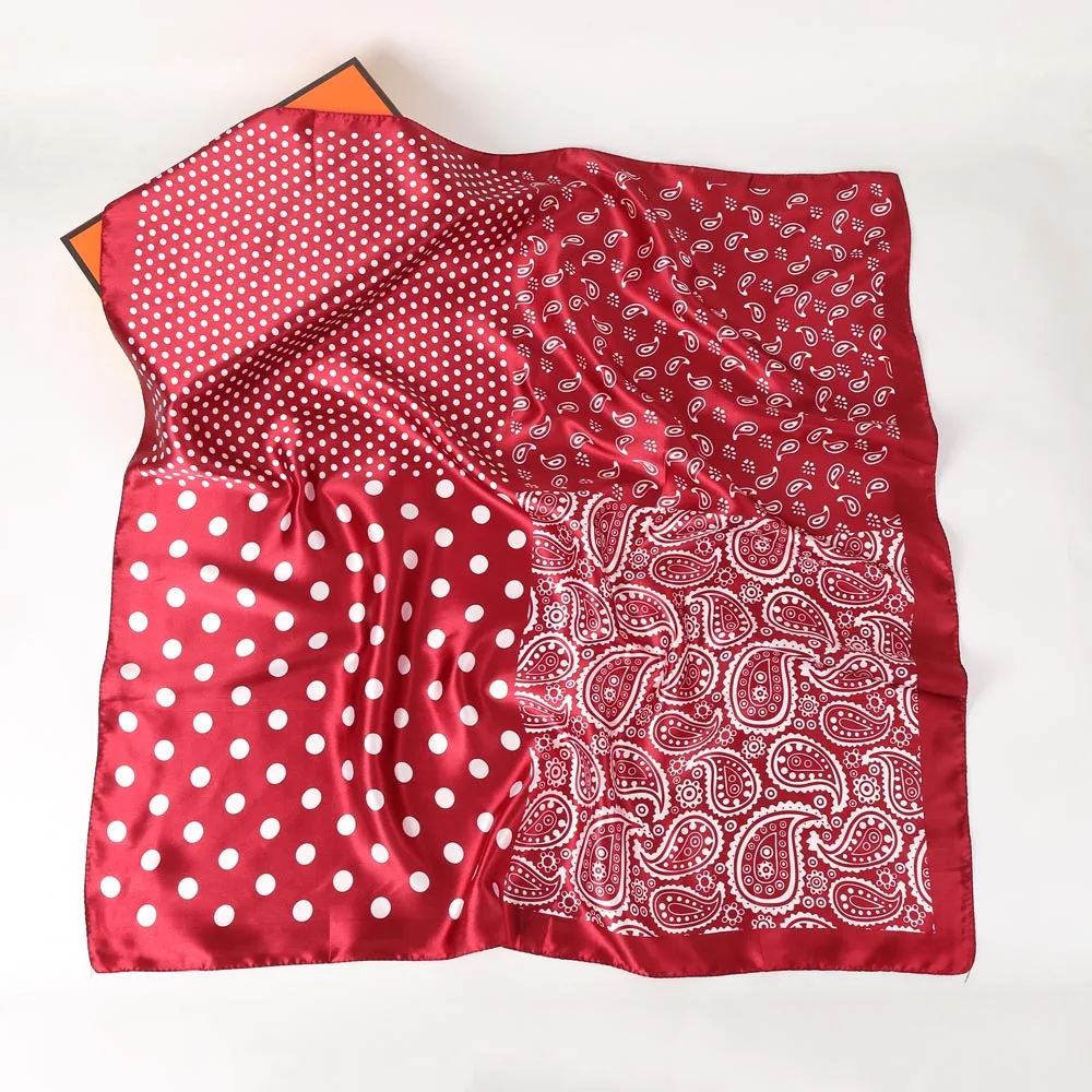 90*90 см квадратный ретро шелковый шарф с узором пейсли женский открытый пляжный