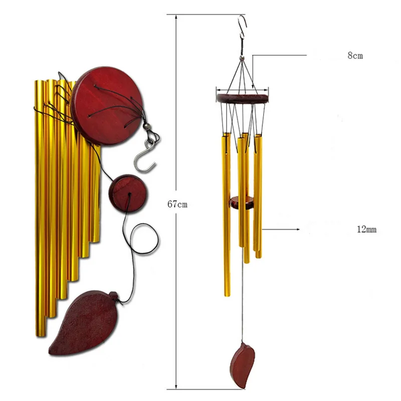 

Campanula Antique Resonant 6 Tubes Wind Chime Bells Wind Hanging Living Home Decor Gift Car Outdoor Yard Garden Metal Wind Music