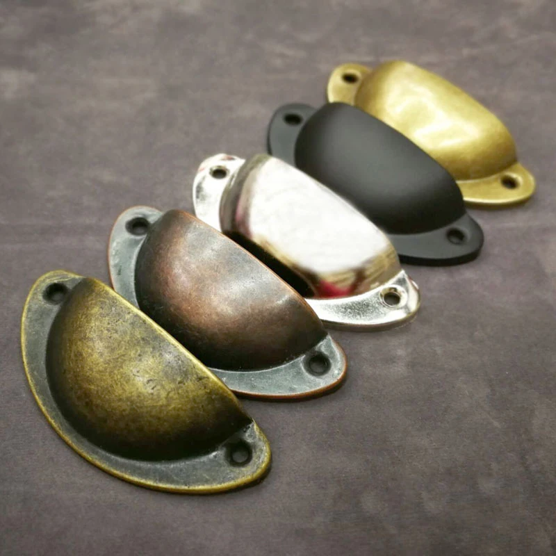 

Antique Handles Drawer Handles Household Items Shell Handle Live Bolt Locks Solid Color Classic Durable Antique Shell-shaped
