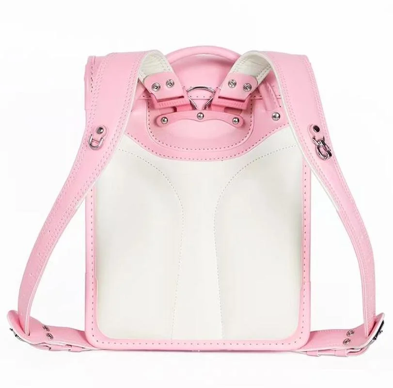 School Bags for Girls Cute Pink Backpacks High Quality Leather Orthopedic Schoolbag Kids Bags Waterproof Japanese School Bag