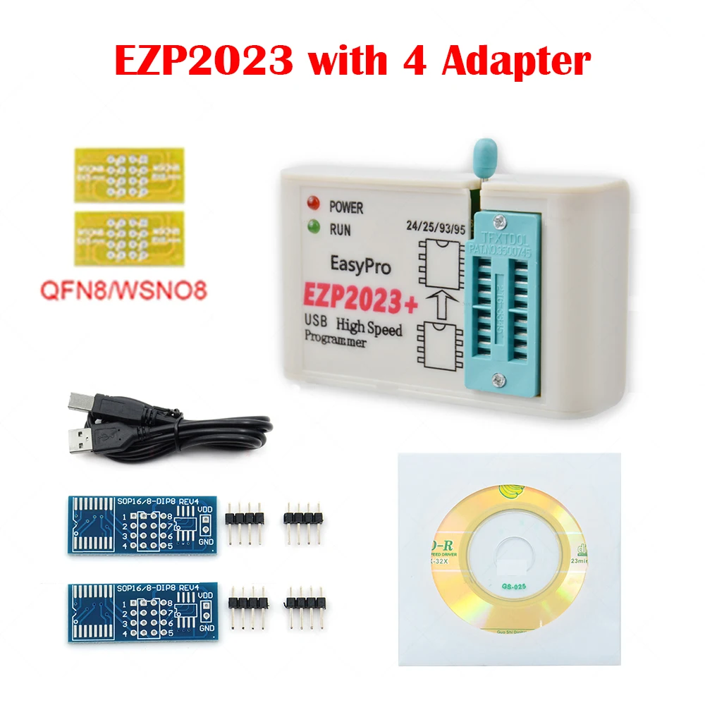 EZP2023 Высокоскоростной USB-программатор SPI с поддержкой адаптера 24 25 93 95 EEPROM Flash Bios для Windows 2000 XP Vista 7 8 10 (art.: 3920cef00c2bd) - 3920cef00c2bd