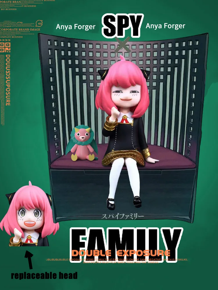 

Anya Forger SPY X FAMILY Anime Figure In Stock Toys Cute Chibi PVC Loid Yor Forger Figurine Model Doll SpyXFamily Action Figures
