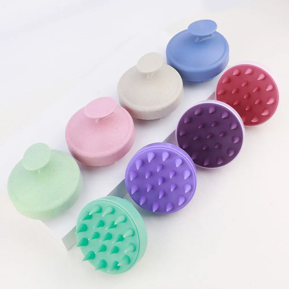 Силиконовый шампунь массажер для волос головы тела кожи массажная щетка