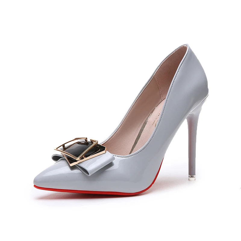 

Туфли-лодочки женские на высоком каблуке, с острым носком и бантом