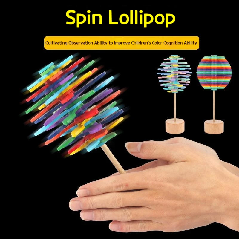 

Creative Decompression Lollipop Rotating Fibonacci Spiral Tree System Spinning Puzzle Toys Stress Relief Gods Stacking Music