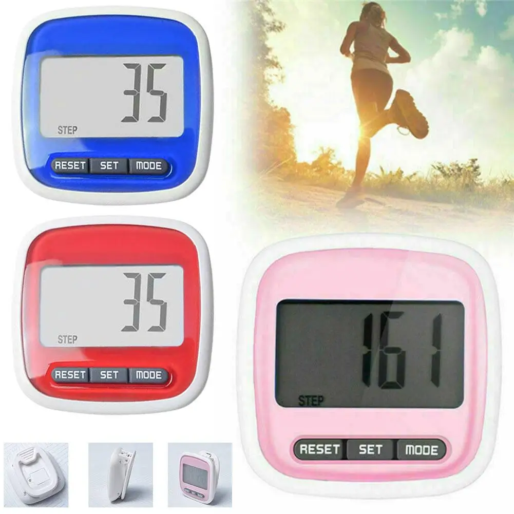 

Mini Digital Step Counter For Walking Running Jogging Training Step Pedometer Mini Portable Lightweight Belt Clip Passomete O6R4