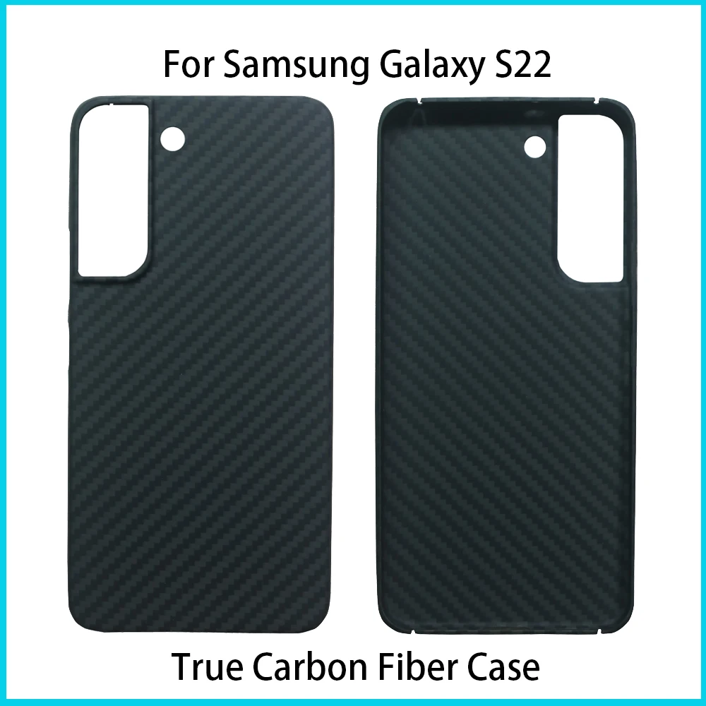 

Smhdmy Real Pure Carbon Fiber Protective Case For Samsung Galaxy S22 Ultra-Thin Aramid Carbon Fiber Phone Case Hard Cover