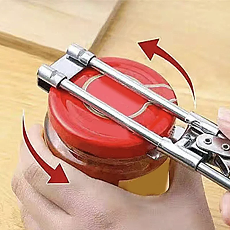 

Jar Opener Stainless Steel Adjustable Cap Manual Can Bottle Lid Openers Weak Hands Easy Grip Kitchen Accessorie Gadgets Tool