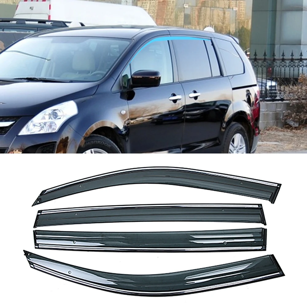 

For MAZDA 8 MPV Third generation LY 2006-2016 Car Window Sun Rain Shade Visors Shield Shelter Protector Cover Trim Frame Sticker