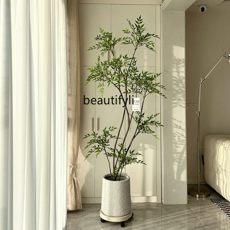 Nantian бамбуковое искусственное растение в горшке