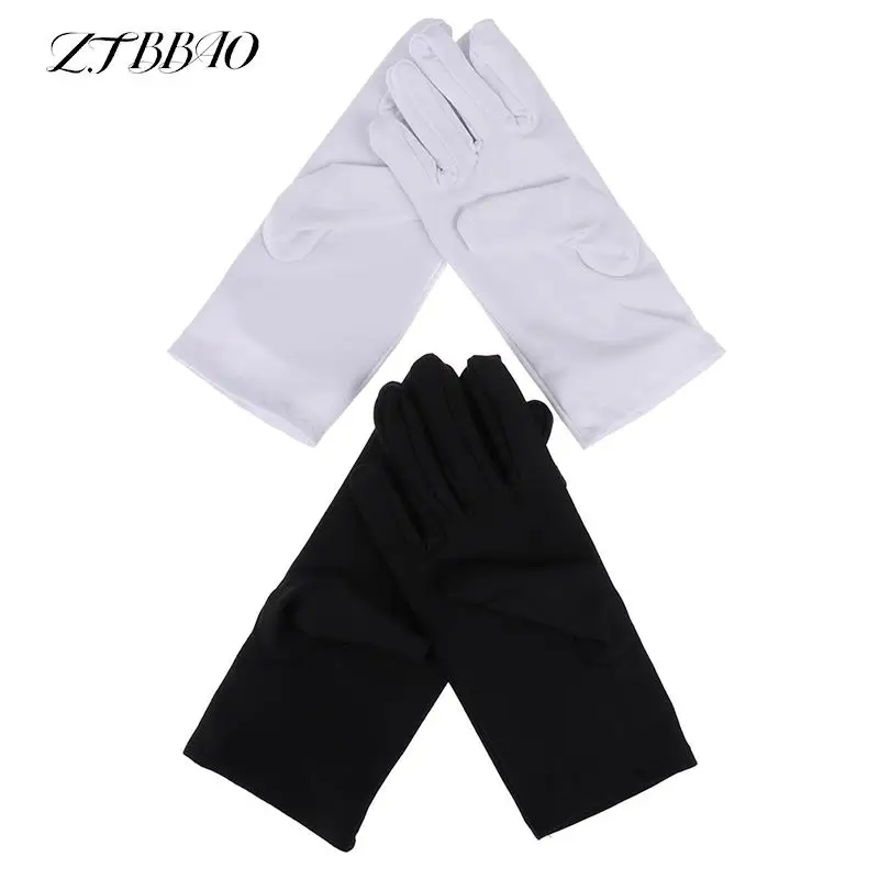 1Pair Khan Cloth Cotton Gloves Quality Check Solid Gloves Rituals Play White Gloves 2Colors