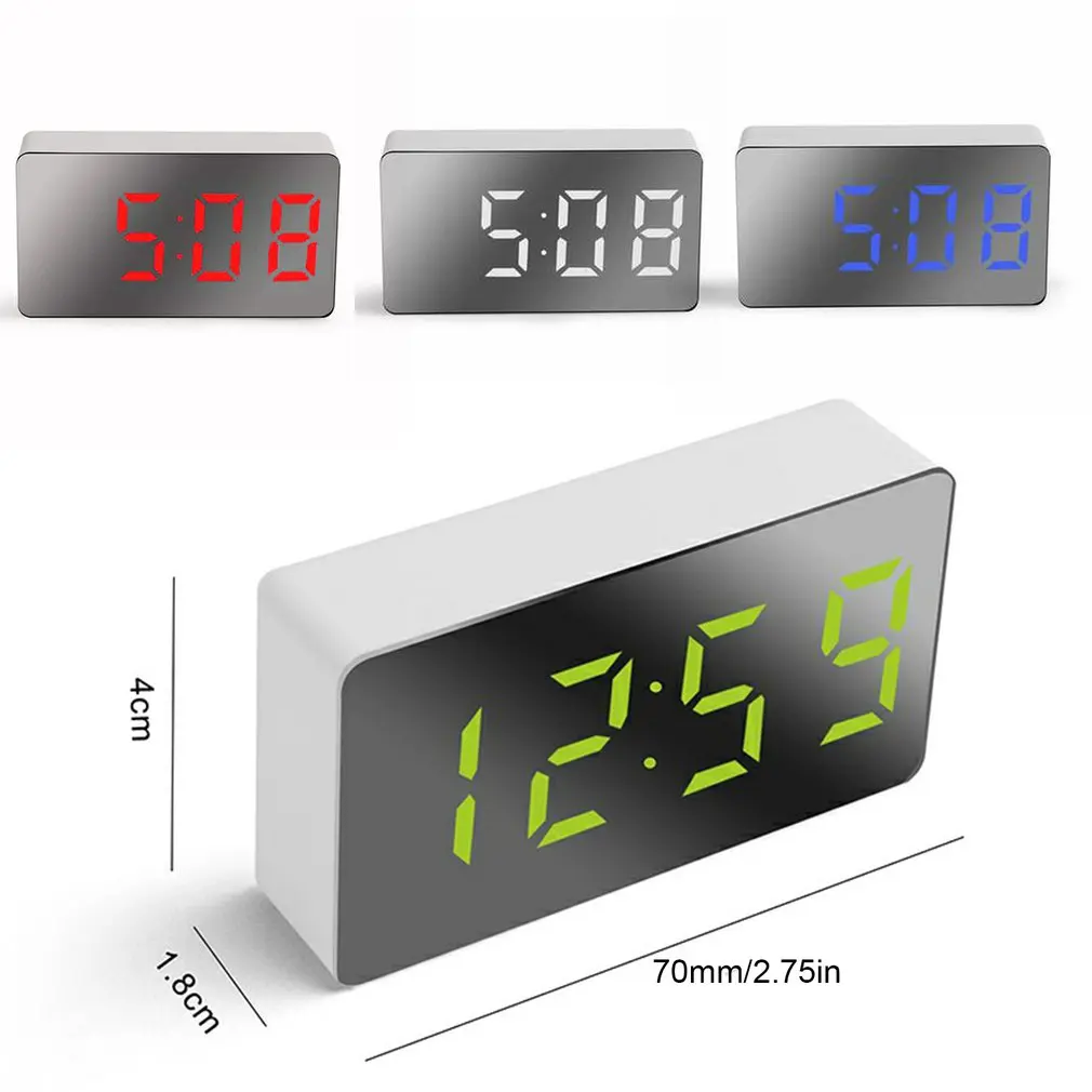 S Usb Wake Up Clock Smart Timer Mini Square Small Alarm Cloc