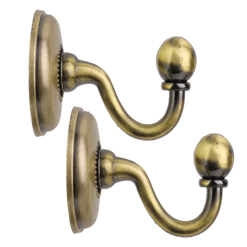 

2x Metal Metal Curtain Holdback Hanger Wall Tie Backs Hooks Holder Home Decoration Curtain Tie Back Wall Hooks