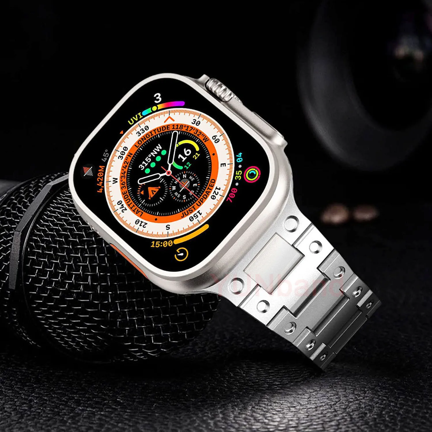 Luxury Titanium Steel Strap For Apple Watch Band 45mm 41mm 44mm 40mm 42mm Ultra 49mm Correa Bracelet iWatch Series 8 7 SE 6 5 4