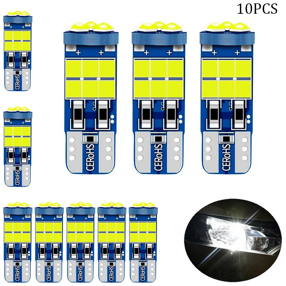 

10pcs Promise W5W Car LED Width Light T10 3030 15SMD Decoding Reading Light Compartment Lights Interior License Plate Lights