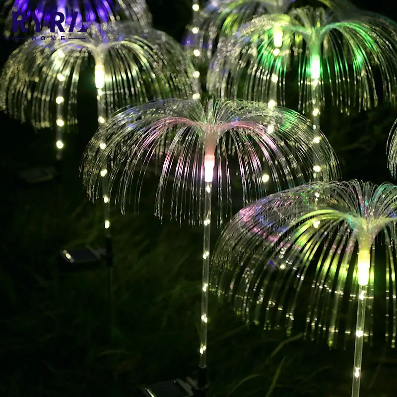 

RGB садовый фонарь с солнечной Медузой, s ландшафтный светильник, уличный водонепроницаемый ландшафтный светильник, меняющий цвет RGB, солнечн...