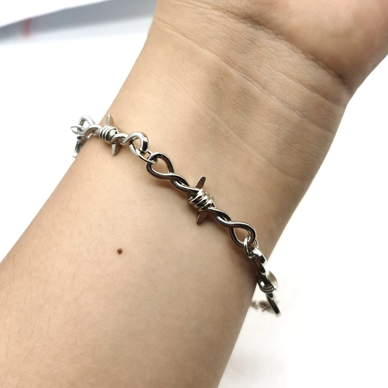 

Ladies Hip Hop Gothic Punk Style Barbed Wire Small Jing Tricky Chain Bracelet Gift 2022 New High Quality Personality Jewelry
