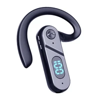 v28 wireless 5 2 bluetooth compatible headset business large capacity bone conduction digital display single ear headphone