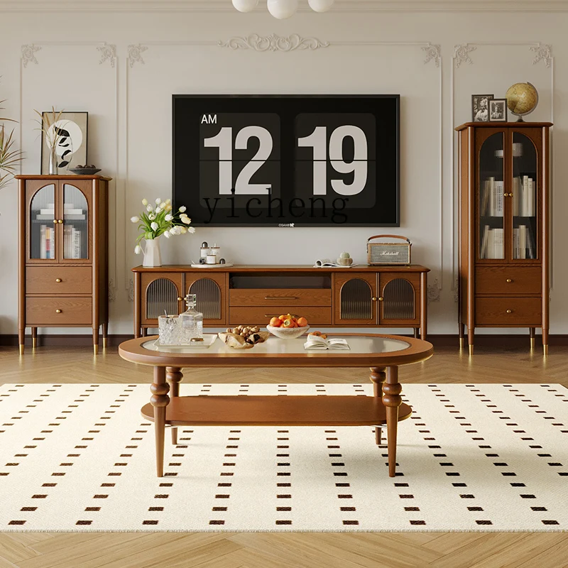 Шкаф для телевизора из массива дерева XL в стиле ретро