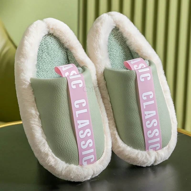 Winter Women's Slippers Classic Thick Plush Soft Home Slippers for Women Cotton Platform Non-Slip Shoes Female Concise Fashion