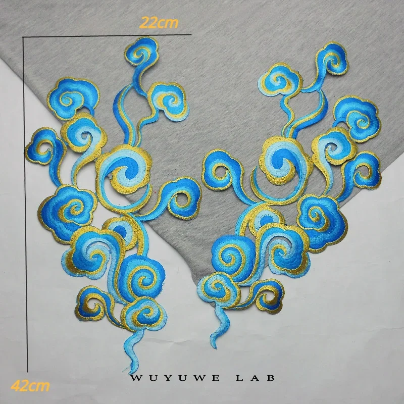 Наклейки на одежду с вышивкой в виде облаков