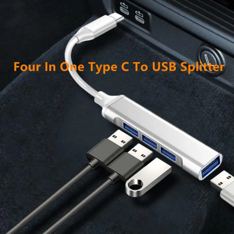 

100% Newest And High Quality Four In One Type C To USB Splitter Lightweight Portable Mobile Phone IPad Computer Multi Adapter