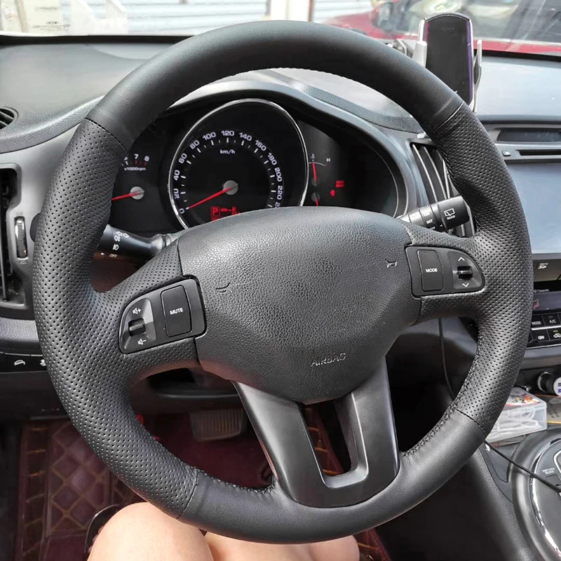 Плетеный руль для Kia Sportage 3 2011-2017 KIA Ceed 2010 салон автомобиля прошитый вручную