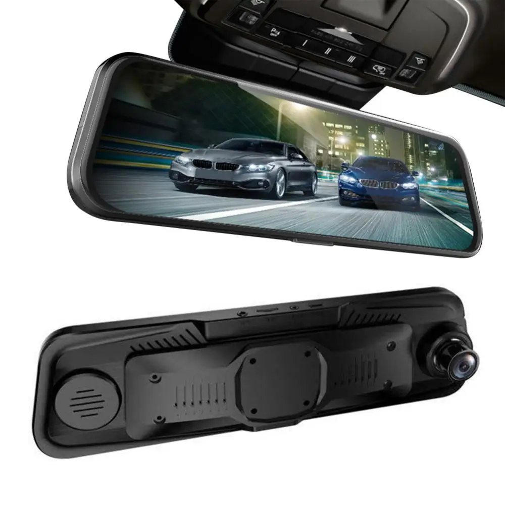 

9.66 Inch Streaming Media Touch Screen Dash Cam Car Rearview Mirror Monitor 1080P Front Rear Driving Recorder