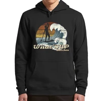 what%e2%80%99s up beaches stand up paddle surfer retro design hoodies long sleeved funny casual fleece pullovers for unisex