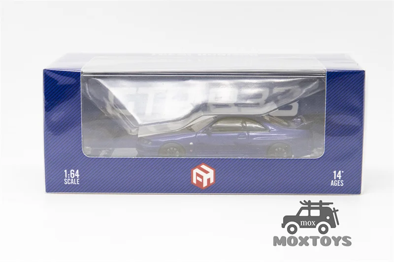 Фокусный Horizon FH 1:64 Skyline GT-R BCNR33 Carbon темно-синий литая модель автомобиля