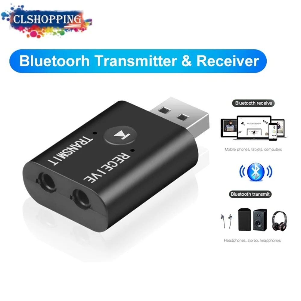 

Новый Aux Mini 2 в 1 USB беспроводной Bluetooth-совместимый адаптер 5,0 передатчик для ПК компьютера ноутбука тв динамика гарнитуры адаптер