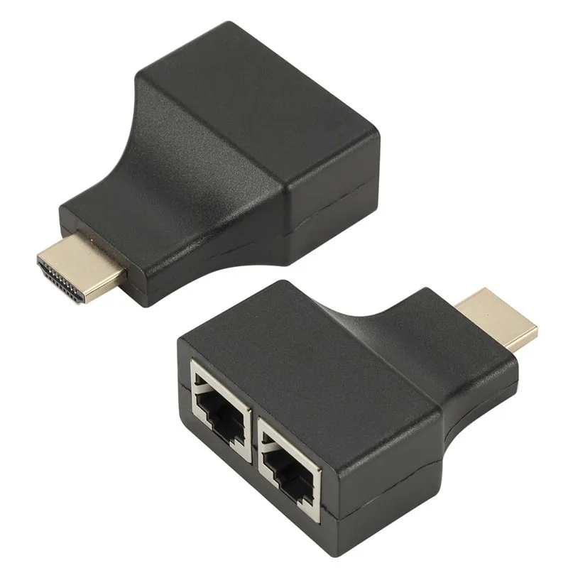 

30M HDMI-Compatible Extender Dual RJ45 CAT5E CAT6 UTP LAN Ethernet HDMI-Compatible Repeater 1080P for PS3 STB HDTV HDPC