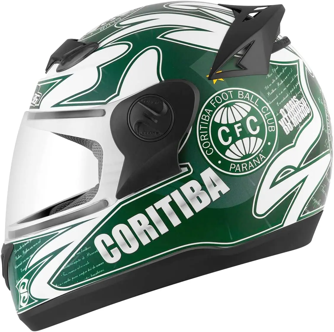 

Helmet Evolution Clubs - Coritiba Tam. 56 White Motorcycle Motorbike Sports helmet Anti-fog Hat Men Women Scooter Winter Safety