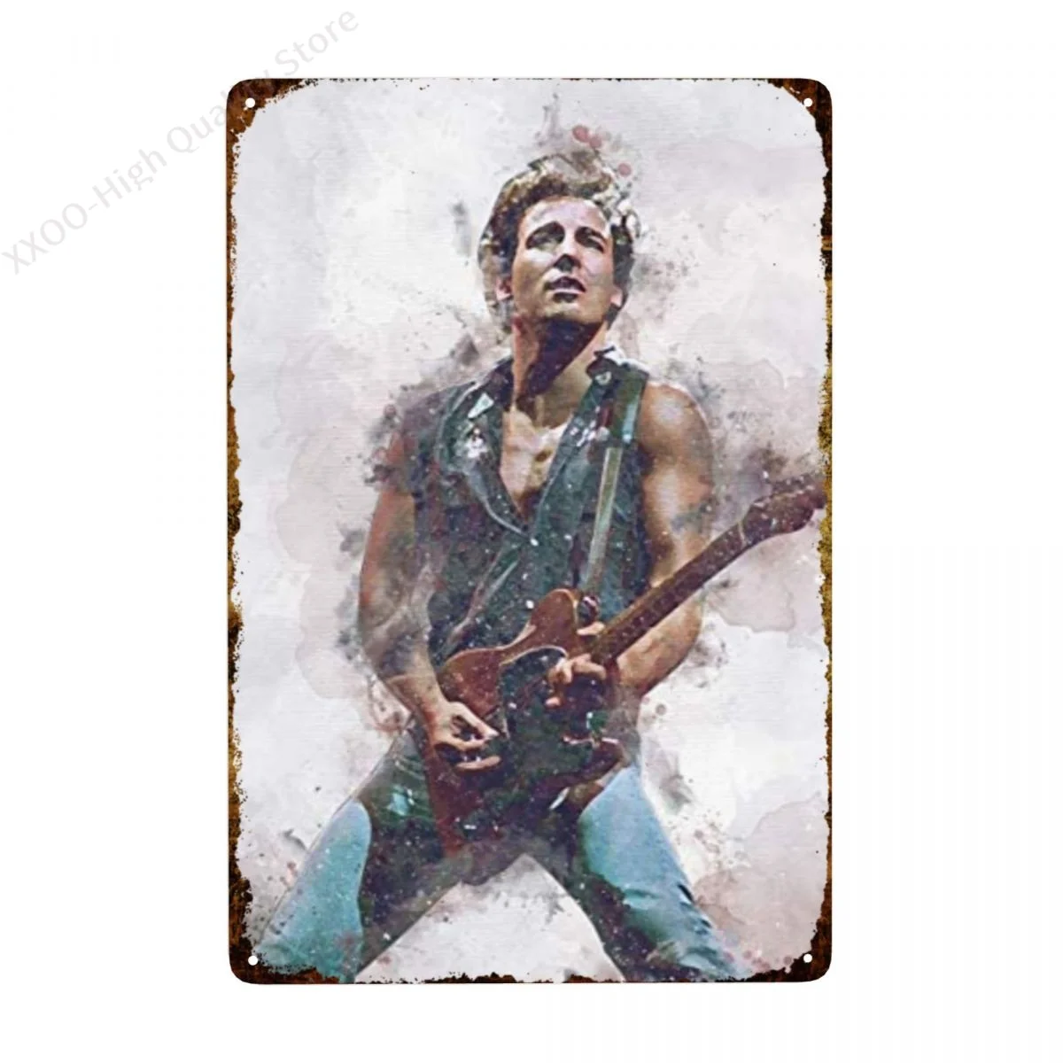 

Bruce Springsteen Bruce Springsteen Plaque Poster Metal Tin Sign 8" x 12" Vintage Retro Wall Decor