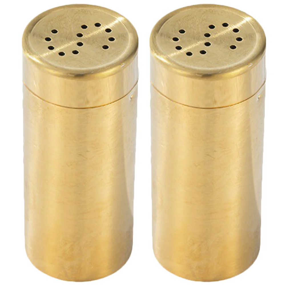 

2 Pcs Salt Shaker Pepper Dispenser Shakers Seasoning Stainless Steel Spice Bottle Jars Container Kitchen