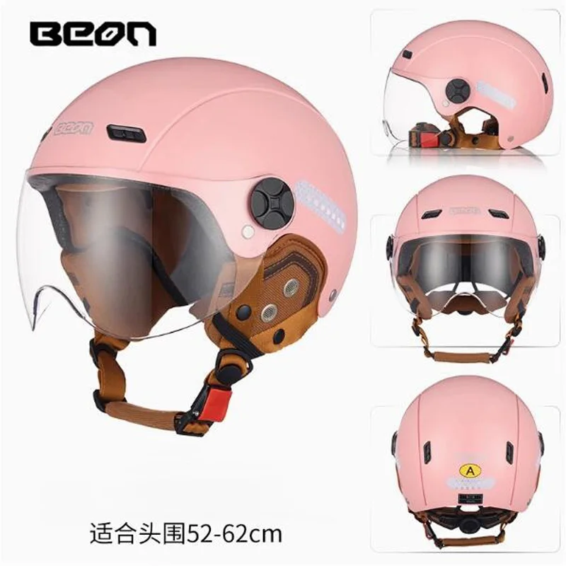 Шлем мотоциклетный полулицевой для мужчин и женщин защитный шлем из АБС-пластика