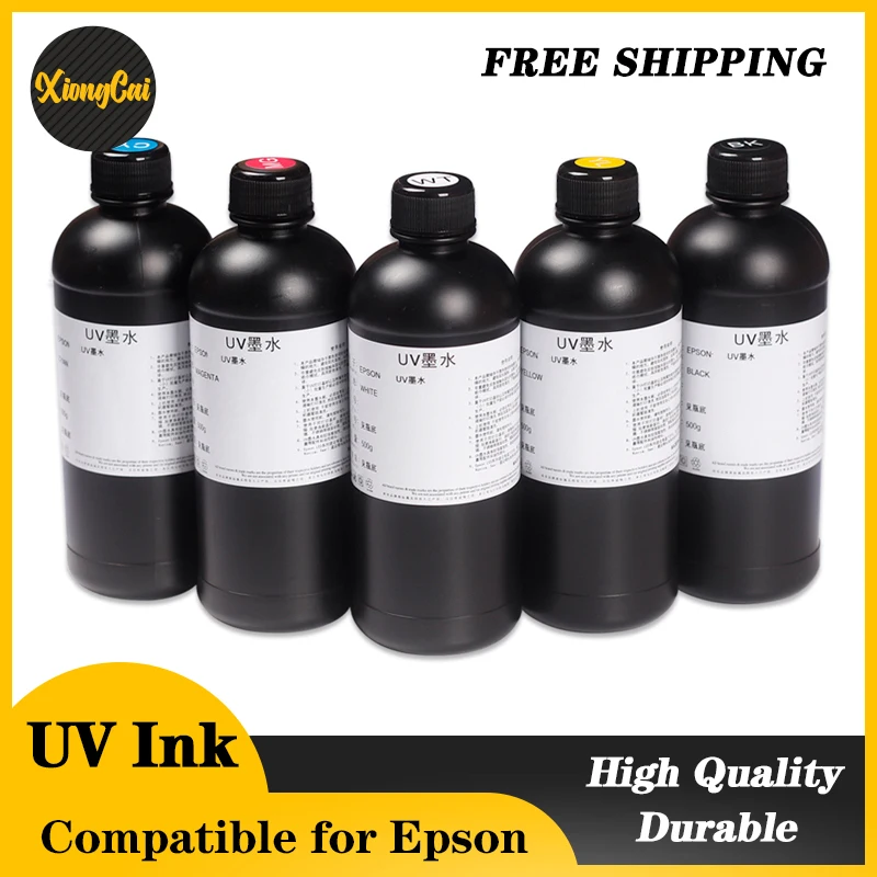 

NEW 1PCS 500ml UV Ink for Epson R1390 R2000 R1900 T50 L805 L800 L1800 For DX4 DX5 DX6 DX7 TX800 XP600 Printhead Hard ink uv ink