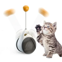 funny cat toy with catnip teaser wand interactive irregular rotating pet cat ball toy self balance tumbler kitten play training