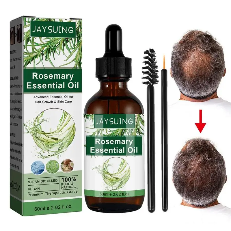 60ml Rosemary Hair Essential Oil Dry Hair Damage Hair Care Deep Conditioning Anti Hair Loss Essence Serum Repair Hair Scalp Care