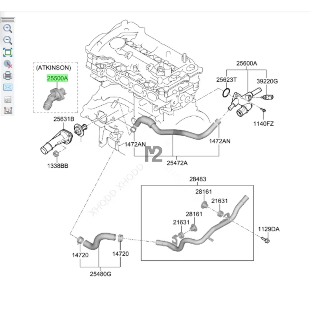 Новый алюминиевый корпус термостата в сборе для 2017 - 2022 Hyundai Elantra Kona Veloster 2.0L Seltos Soul