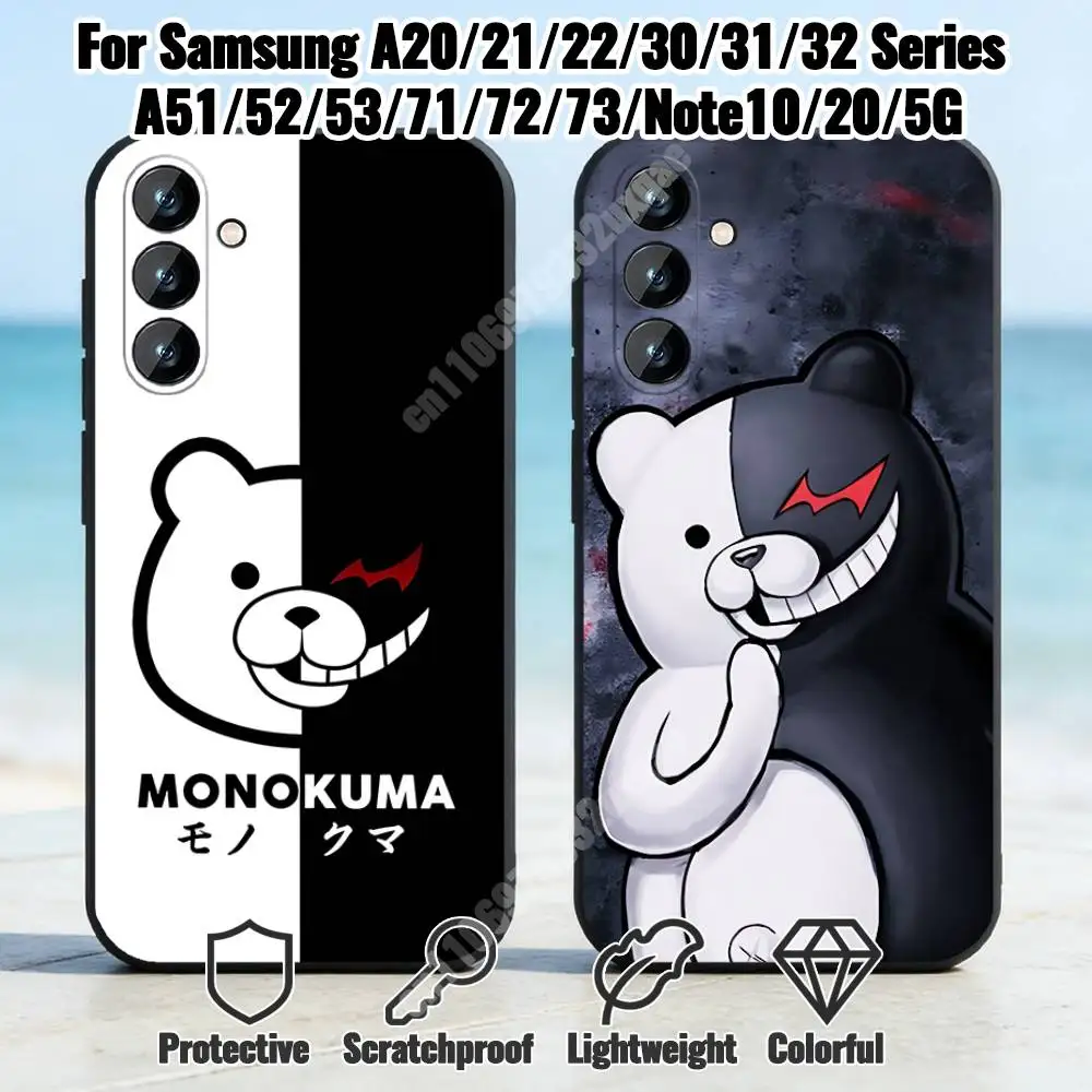 Фото Чехол для телефона Danganronpa M-Monokuma для Samsung Galaxy A12 13 A20 21 22 A30 31 32 A51 52 A71 72, противоударный бампер №1