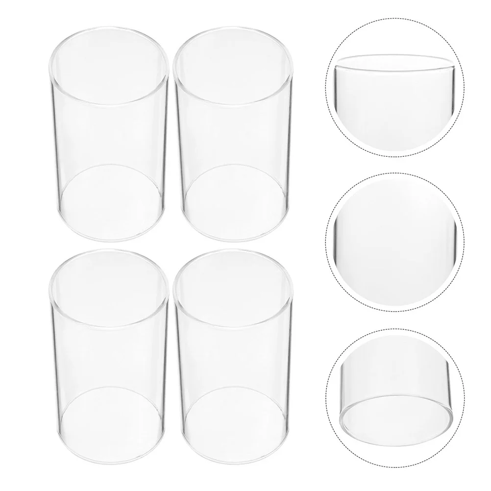 

Glass Cover Shade Holder Chimney Tube Clear Lamp Cylinder Cup Holders Sleevecandleholder Replacementcontainer Pillar Candlestick