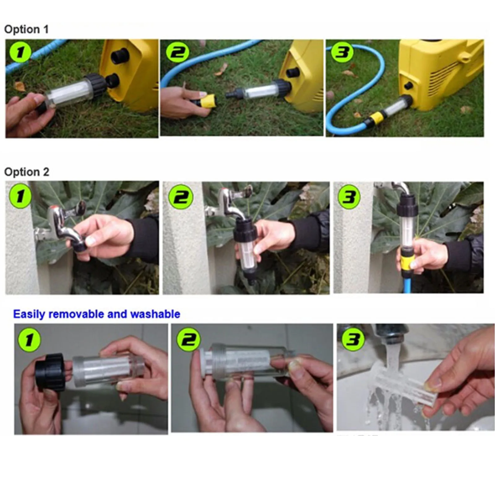 

For Kärcher Water Filter Internal Thread External Thread For Pressure Washer Garden Pump Garden Watering 3/4 Inch Connection