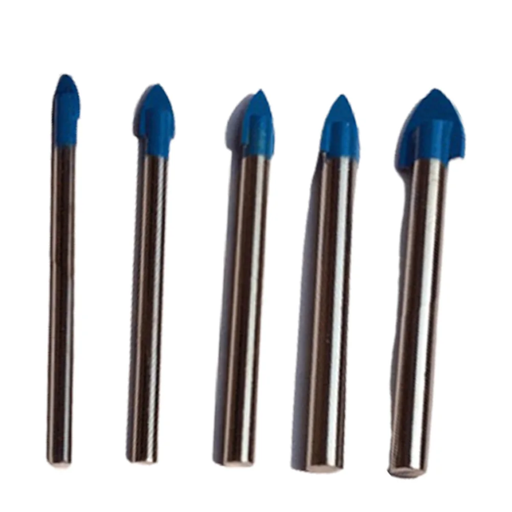 

6PCS Triangle Drill Bit Kit Tungsten Carbide Round Shank Reamer 4-12MM For Ceramic Tiles And Granite Glass Drill Bits Set