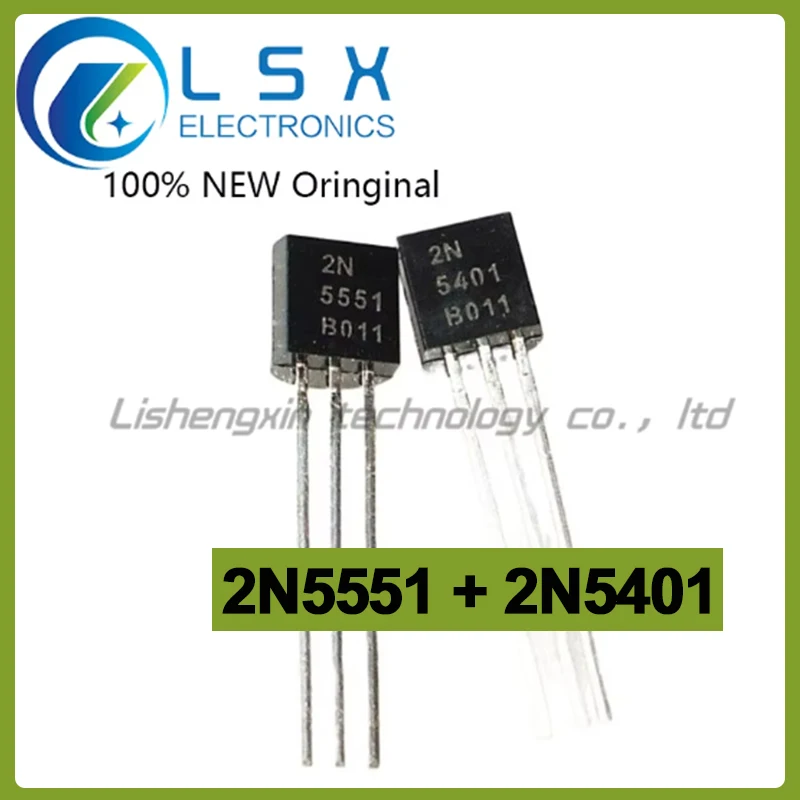 10 пар (20 шт.)/Лот 2N5551 2N5401 (160 в 0.6A 0 6 Вт) оригинал наличии